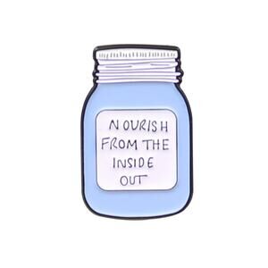 Nourish From Inside Out Jar Enamel Pins 436-1
